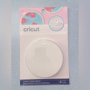 CRICUT CERAMIC COASTER BLANKS (4) for use with infusible ink, pens & markers.